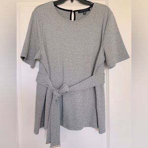 TOMMY HILFIGER Women Tie Pullover
Blouse Herringbone pattern Gray size XL